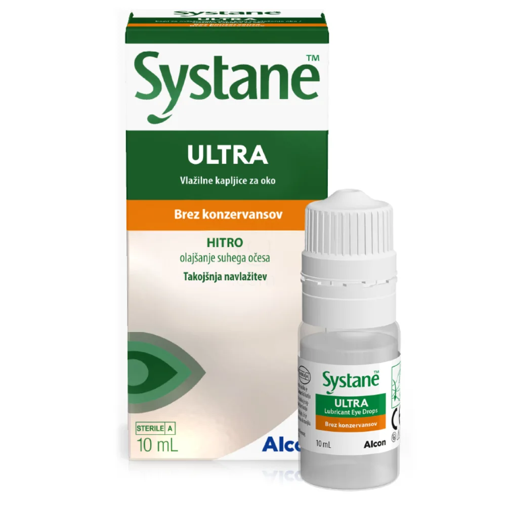 Systane Ultra, vlažilne kapljice za oko brez konzervansov (10 ml)